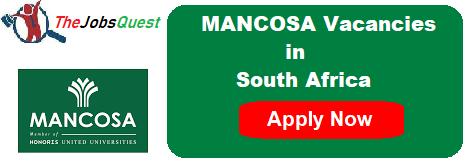 MANCOSA Vacancies MANCOSA Vacancies