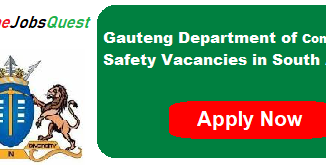 Gauteng Department of Community Safety Vacancies