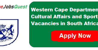 Western Cape Department of Cultural Affairs and Sport Vacancies
