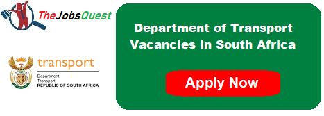Department of Transport Vacancies