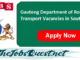 Gauteng Department of Roads and Transport Vacancies