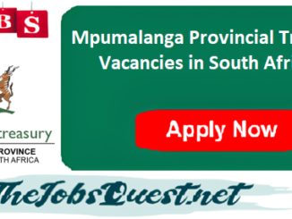 Mpumalanga Provincial Treasury Vacancies