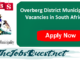 Overberg District Municipality Vacancies