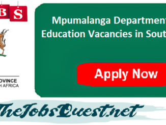 Mpumalanga Department of Education Vacancies