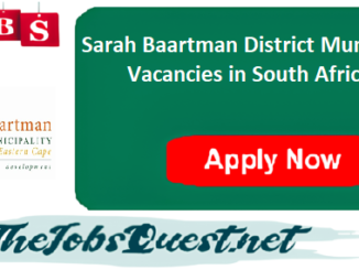 Sarah Baartman District Municipality Vacancies