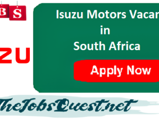 Isuzu Motors Vacancies