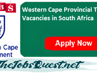 Western Cape Provincial Treasury Vacancies