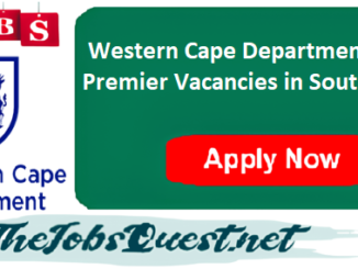 Western Cape Department of the Premier Vacancies