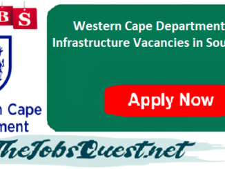 Western Cape Department of Infrastructure Vacancies