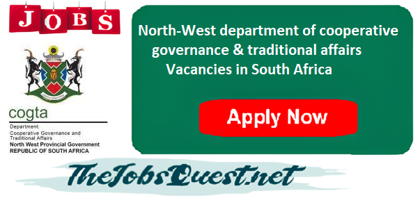 North-West department of cooperative governance & traditional affairs Vacancies