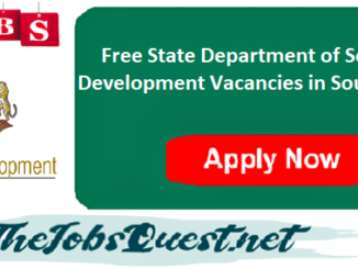 Free State Department of Social Development Vacancies