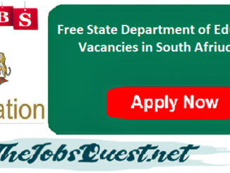 Free State Department of Education Vacancies